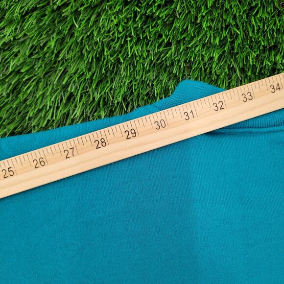 Vintage 90s MOD LEE Sweatshirt Women Large 20x26 Blue Henley - Picture 3 of 16